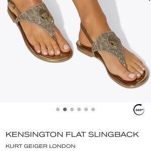 BRAND NEW KURT GEIGER GOLD SANDALS